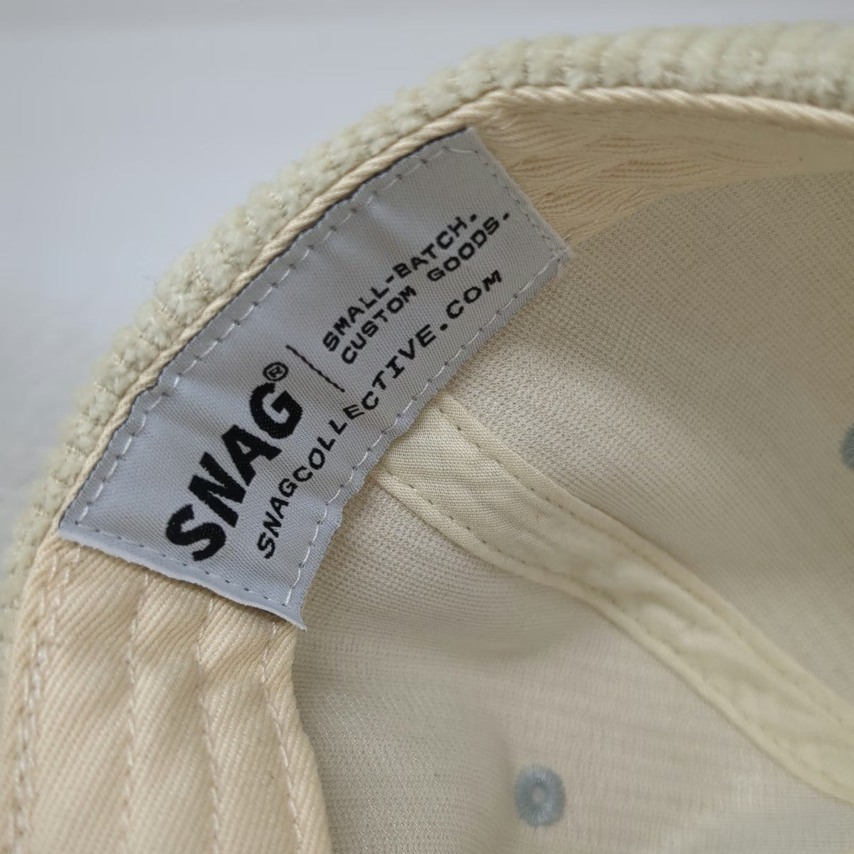 SNAG 5 Panel Beige One Size Corduroy Rope Do Not Disturb Solutionreach Hat