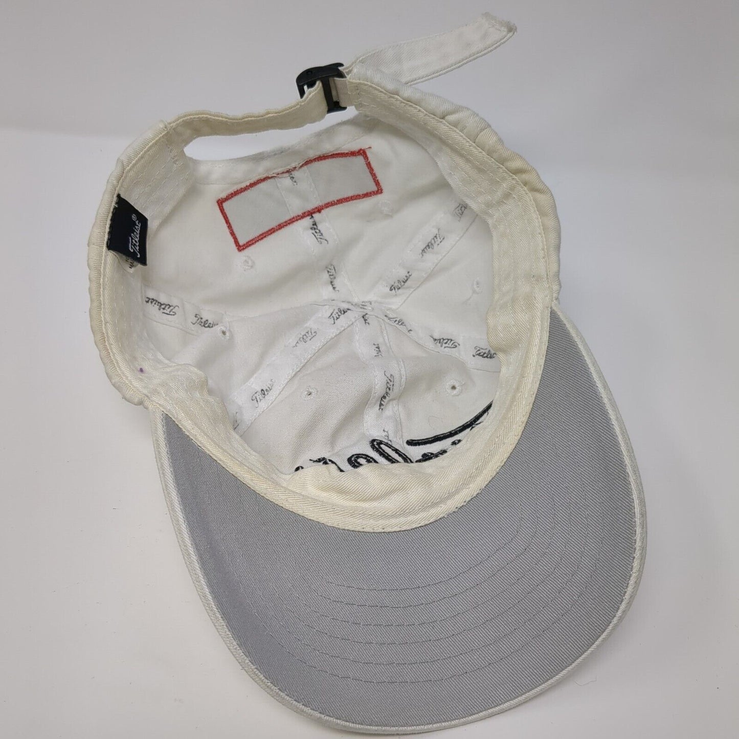 Titleist Slideback Hat White One Size Adjustable Embroidered FJ Pro V1