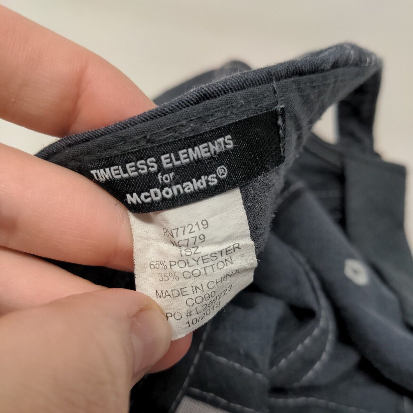 McDonald's Slideback 5 Panel Hat Blue One Size Adjustable Crew Uniform