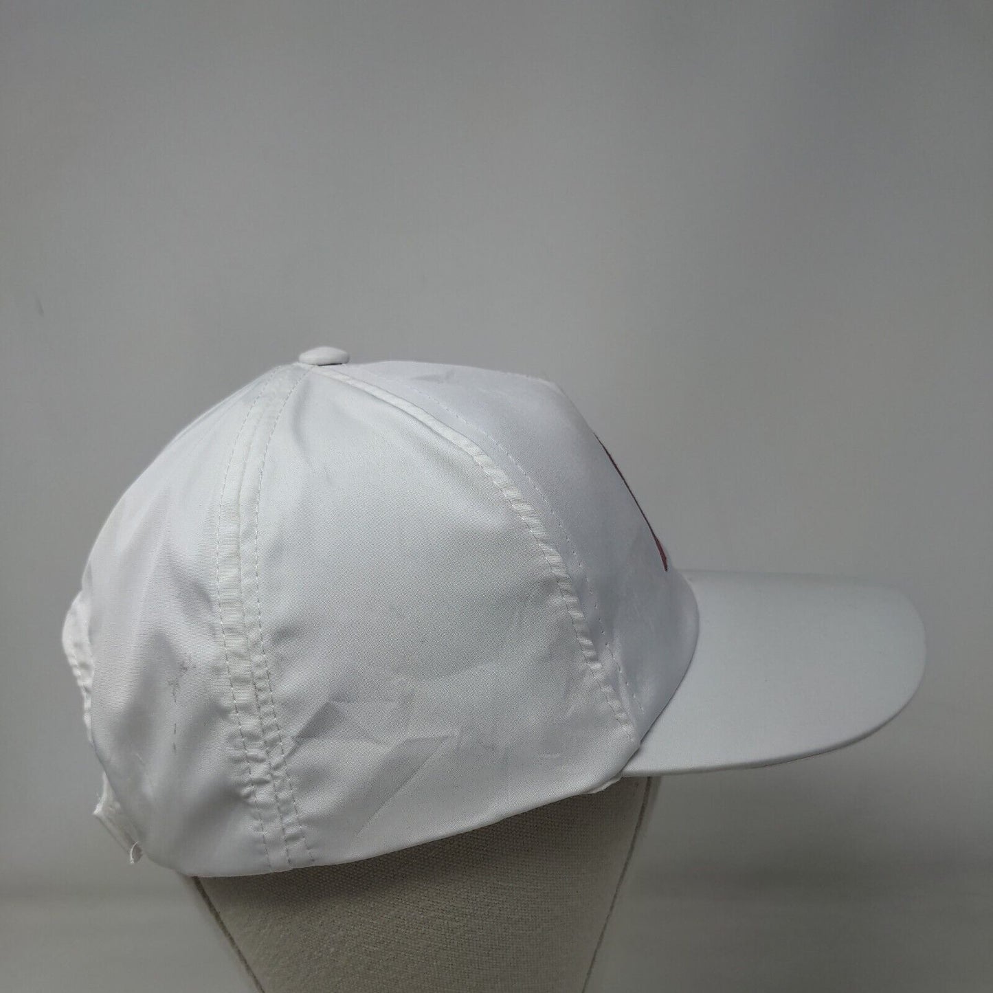 Farmasi Strapback Hat White One Size Solid Embroidered Adjustable