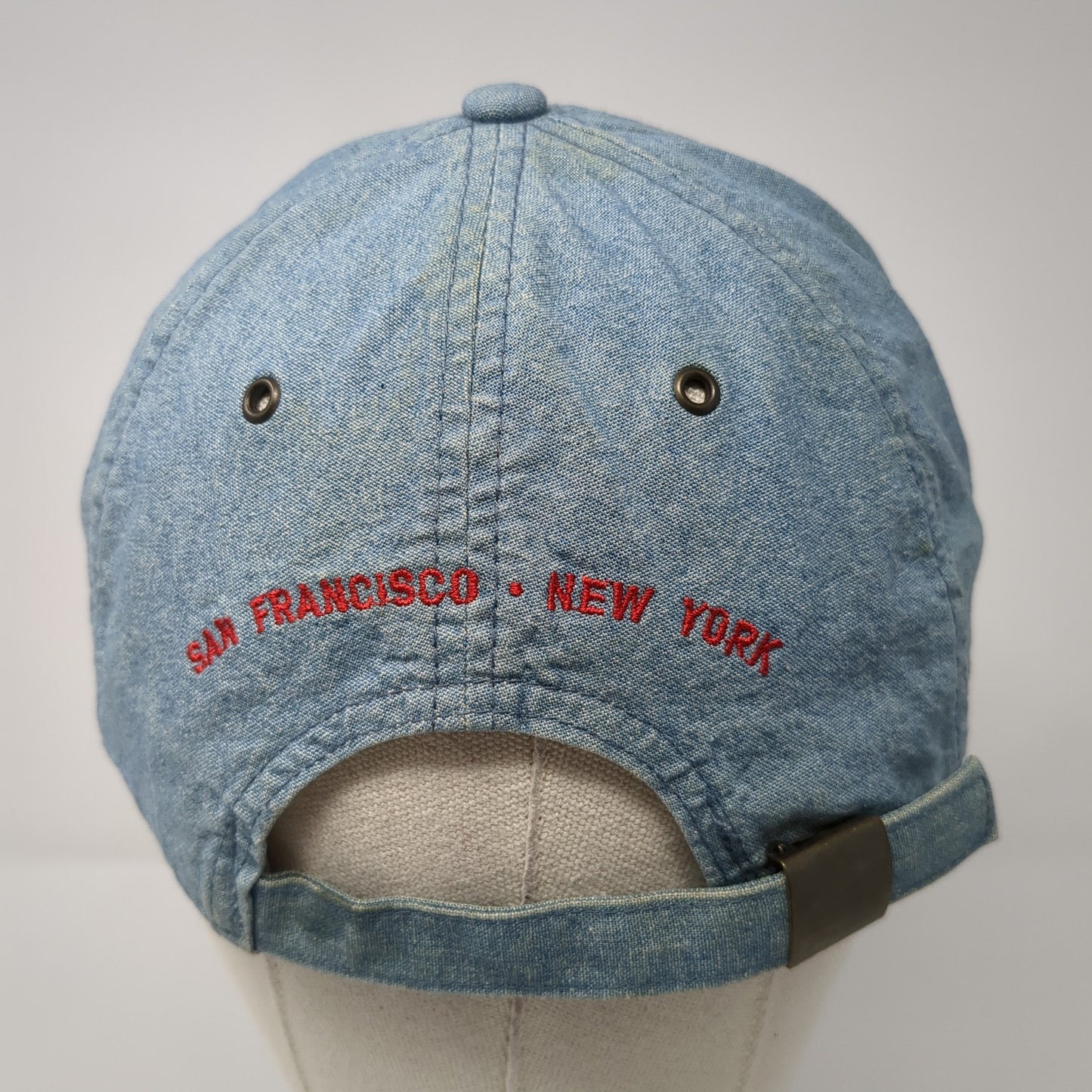 GAP 1969 USA Flag Slideback Hat Blue One Size Adjustable Embroidered