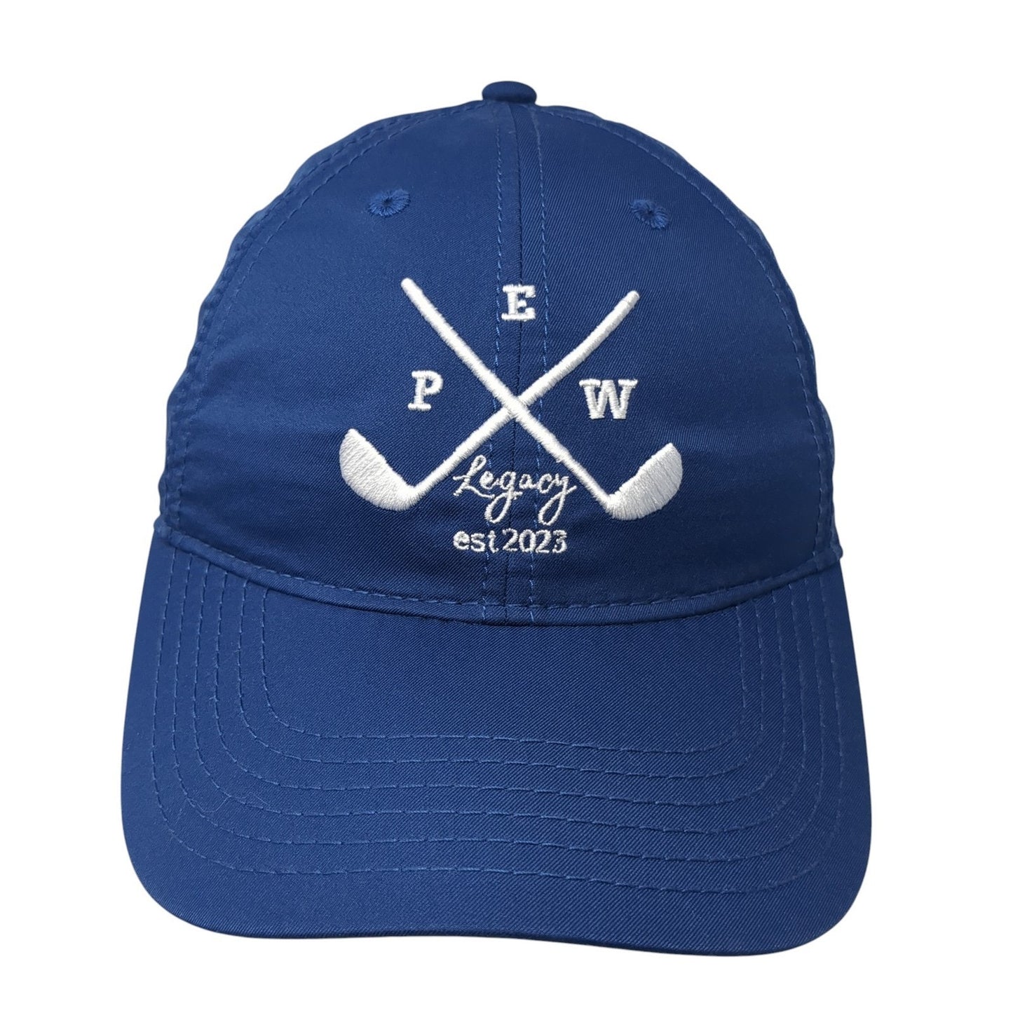 PEW Legacy Strapback Hat Blue One Size Adjustable Embroidered Outdoor