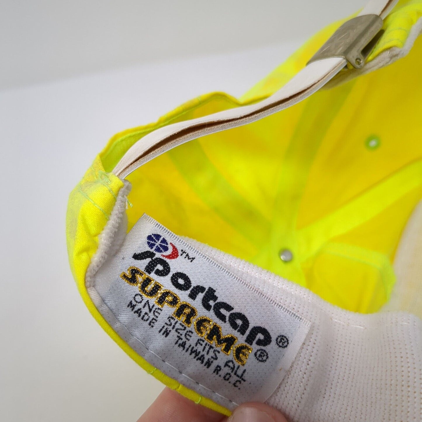 National Donkey & Mule Show Caldwell ID 1990 Slideback Hat Yellow One Size Rope