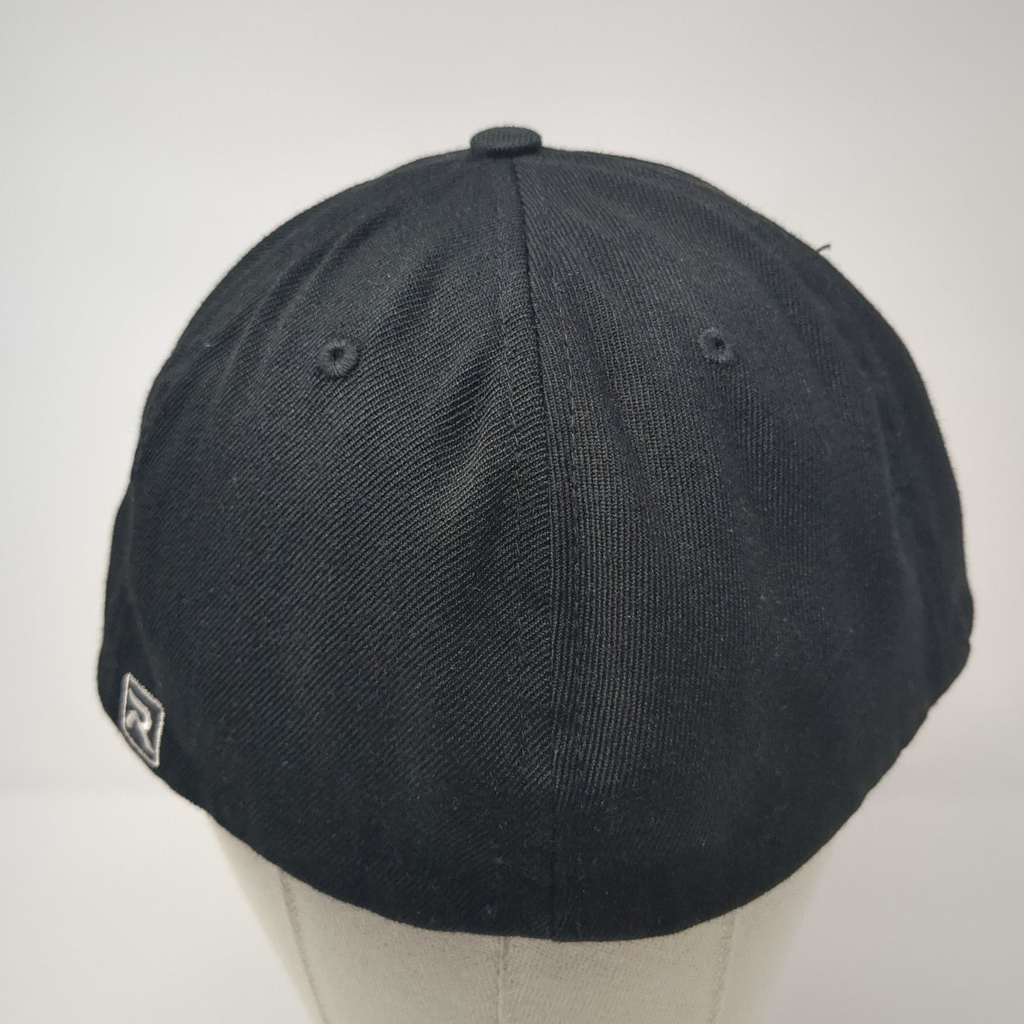 Richardson Fitted Baseball Cap Black One Size Lightweight 6 Panel Blank