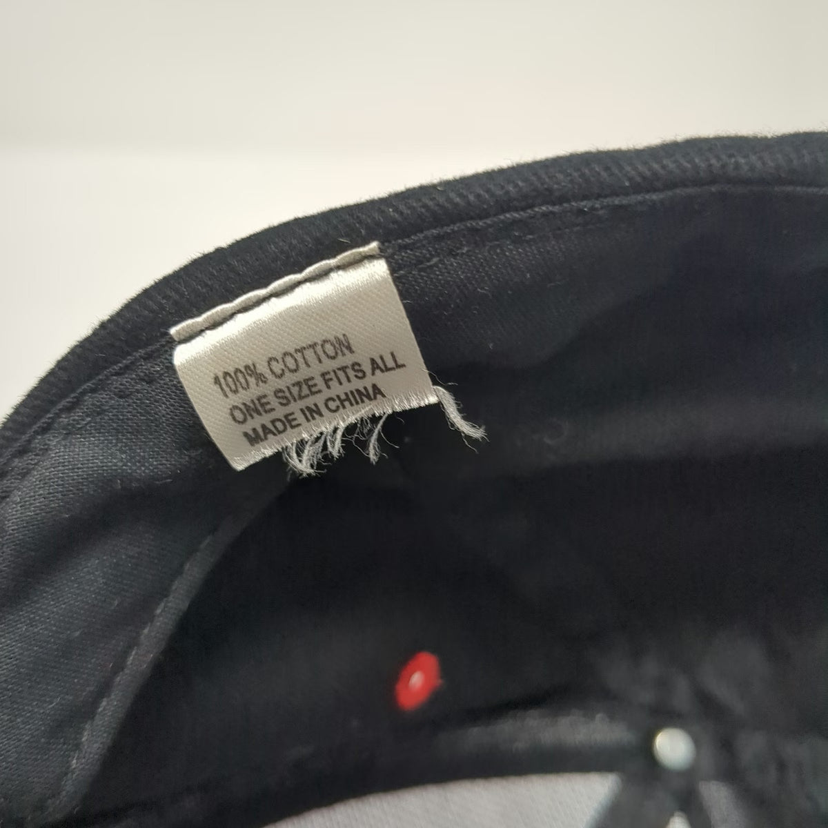 Baseball Cap Black Red One Size US Ink Logo Embroidered Slideback Hat Two Tone