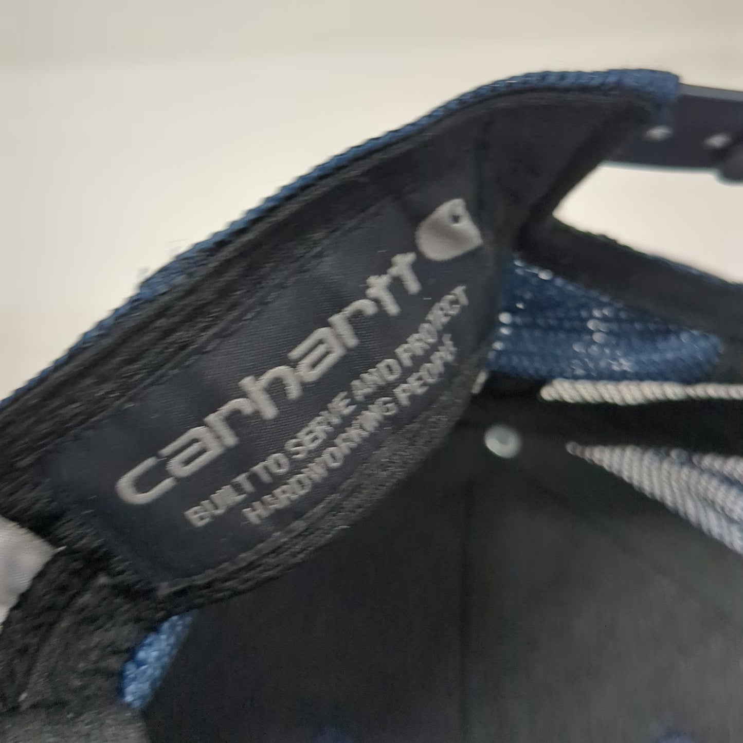 Carhartt Trucker Hat Blue One Size Boise Co-op Market Fresh Local Mesh Snapback