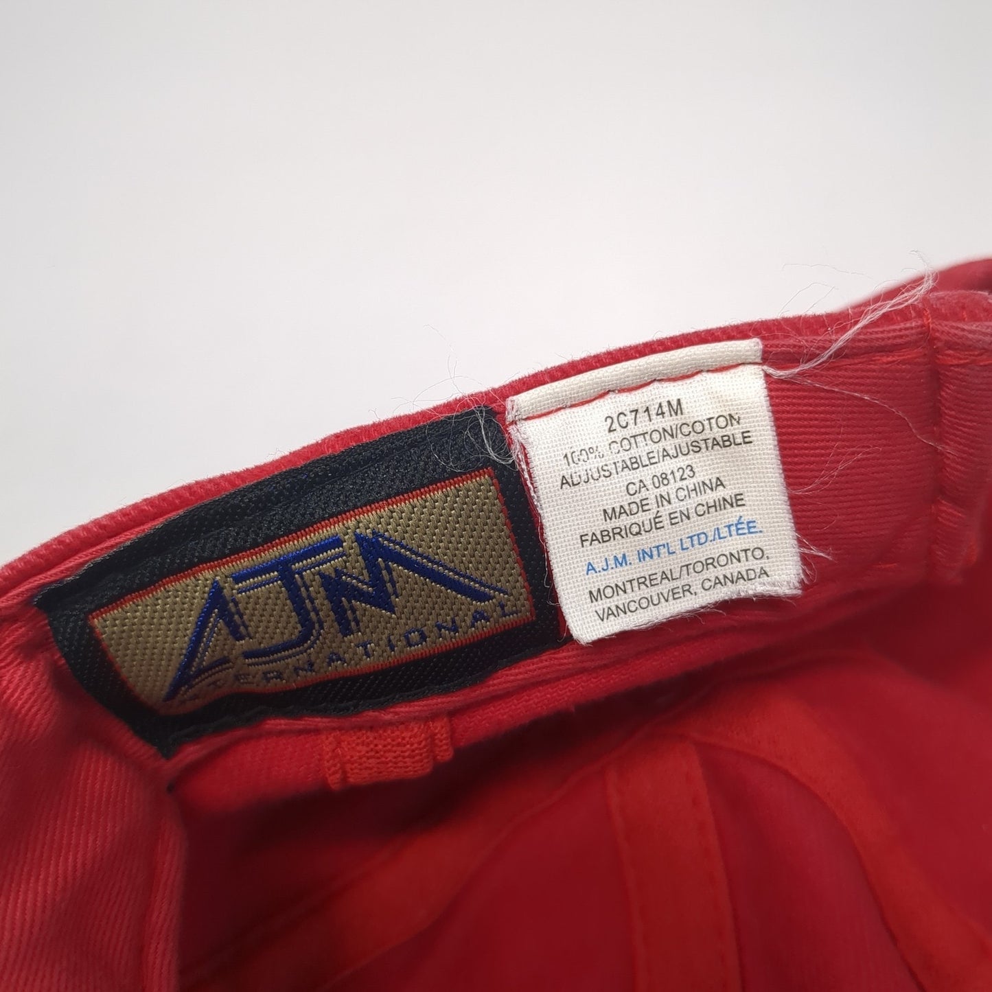 Thunder Bella Coola Slideback Hat Red One Size Adjustable Embroidered