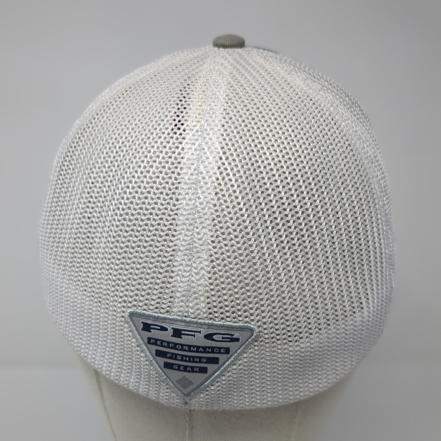 Columbia PFG Fish Flag Fitted Trucker Hat Gray One Size Mesh Back Patriotic