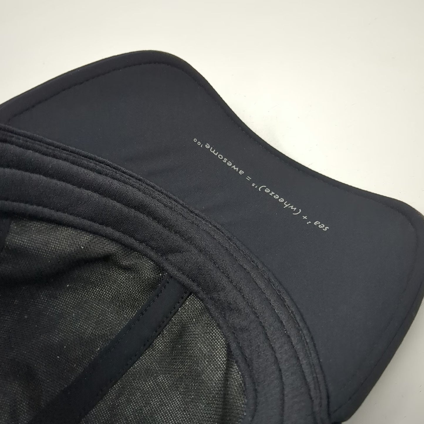 Lululemon Baseball Cap Black One Size Perforated SeaWheeze Reflective Runner Hat
