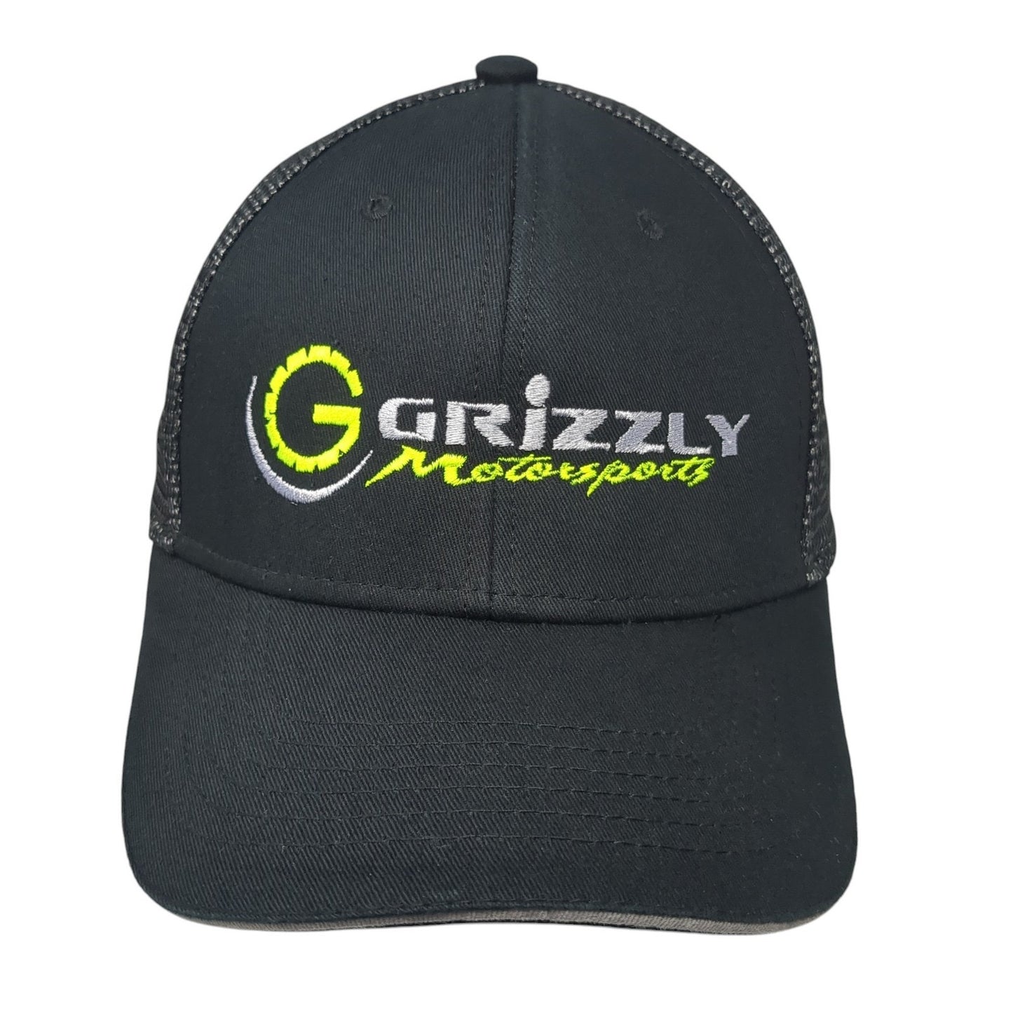 Grizzly Motorsports Mesh Back Trucker Hat Black One Size Port Authority