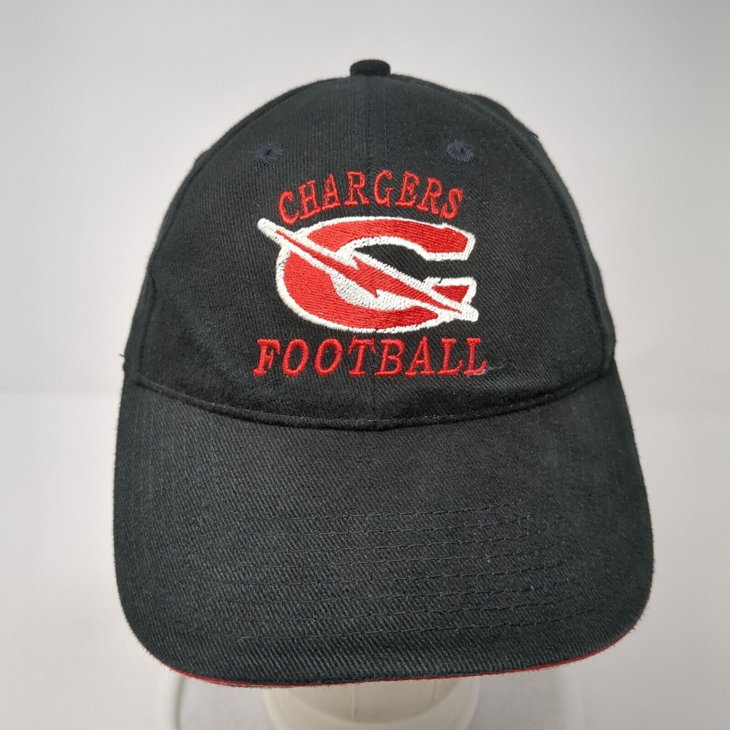 Chargers Football Slideback Hat Black One Size Adjustable Embroidered