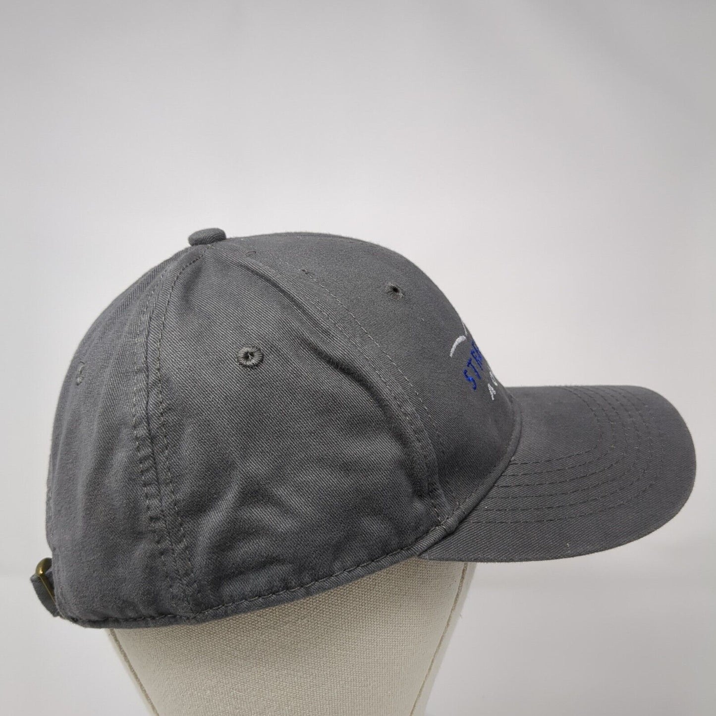 Steamliner Aquatics Slideback Hat Gray One Size Adjustable Embroidered Cotton