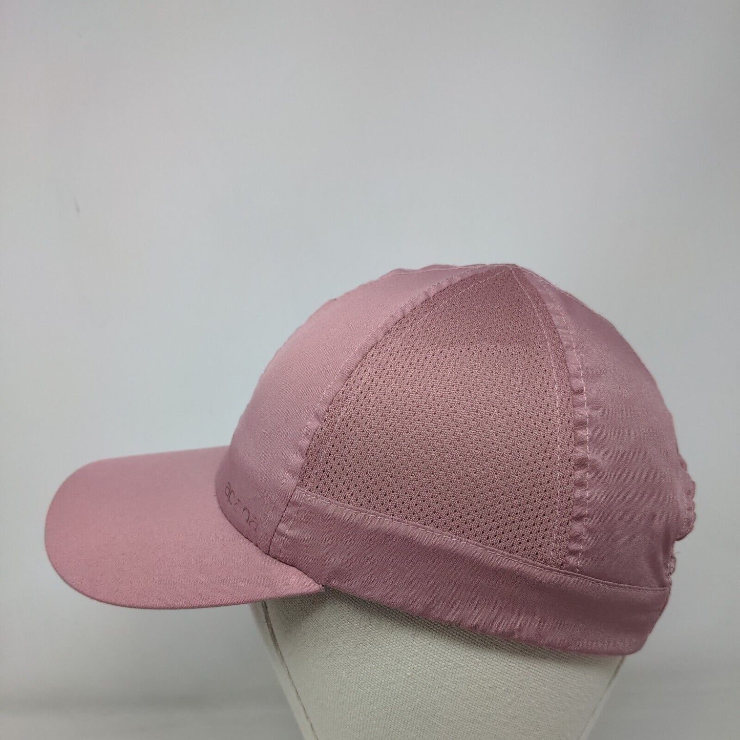 Apana Strapback Hat Pink One Size Adjustable Solid Mesh Trim 6 Panel