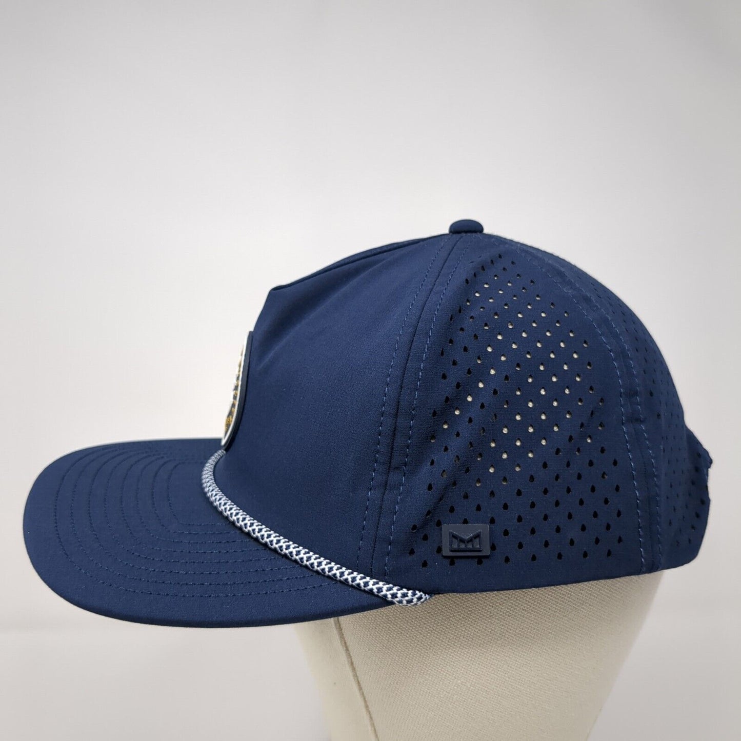 Melin Hydro Coronado Snapback Mesh Back Hat Blue Rope Size Small 3D Logo