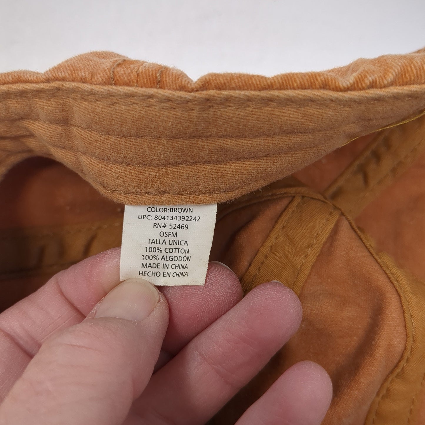 Unbranded Slideback Baseball Cap Orange One Size Adjustable 6 Panel Blank