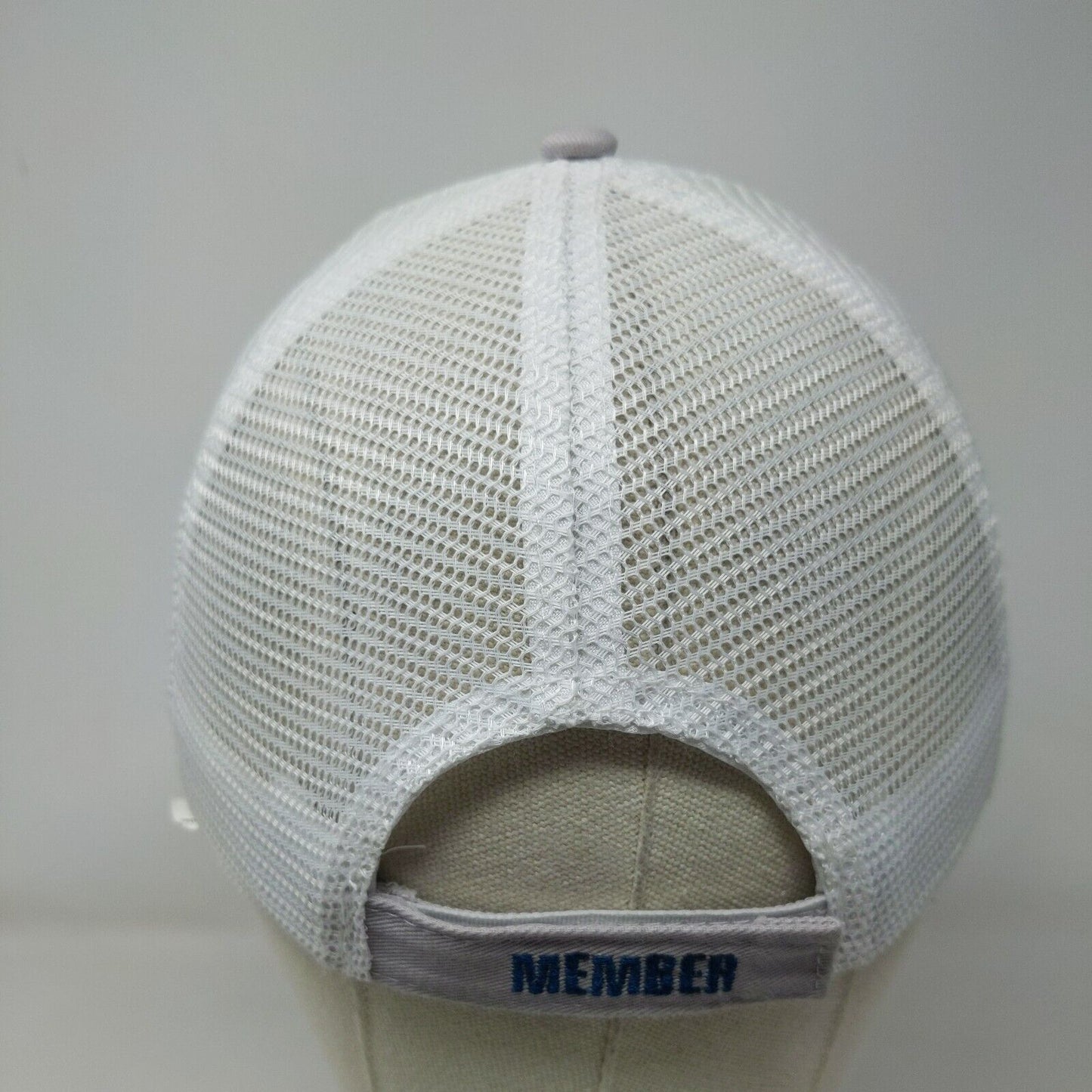 Bass Strapback Mesh Back Trucker Hat Gray One Size Embroidered Member