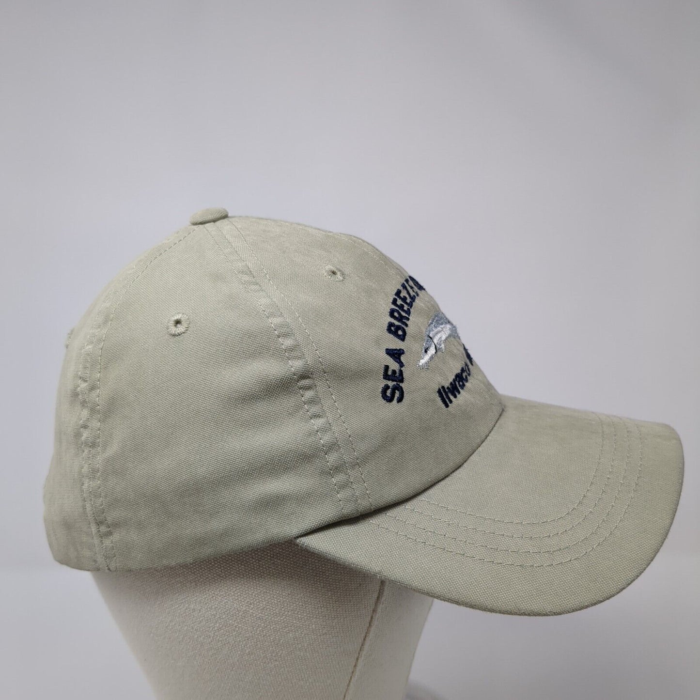 Sea Breeze Charters Ilwaco WA Slideback Hat Green One Size 6 Panel