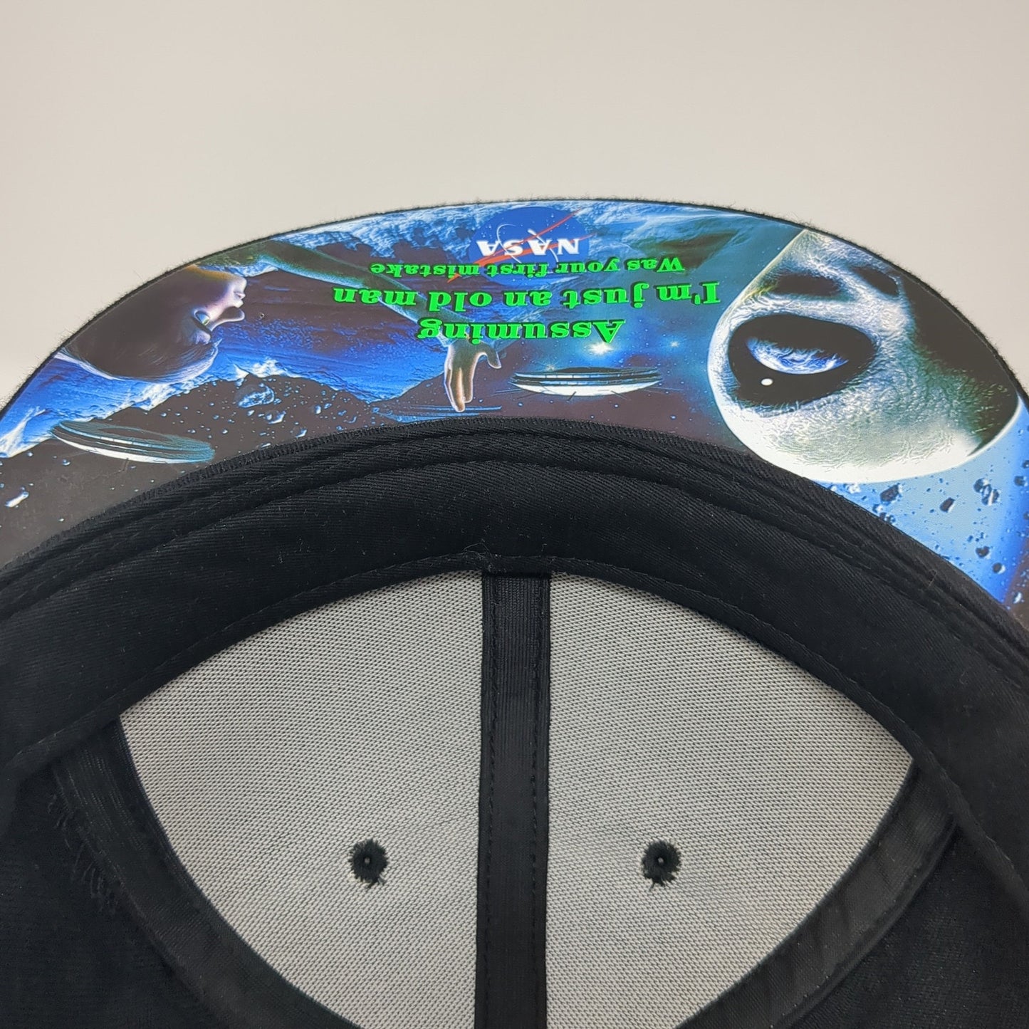 Alien Snapback Hat Black One Size Adjustable Embroidered Tilgomedal