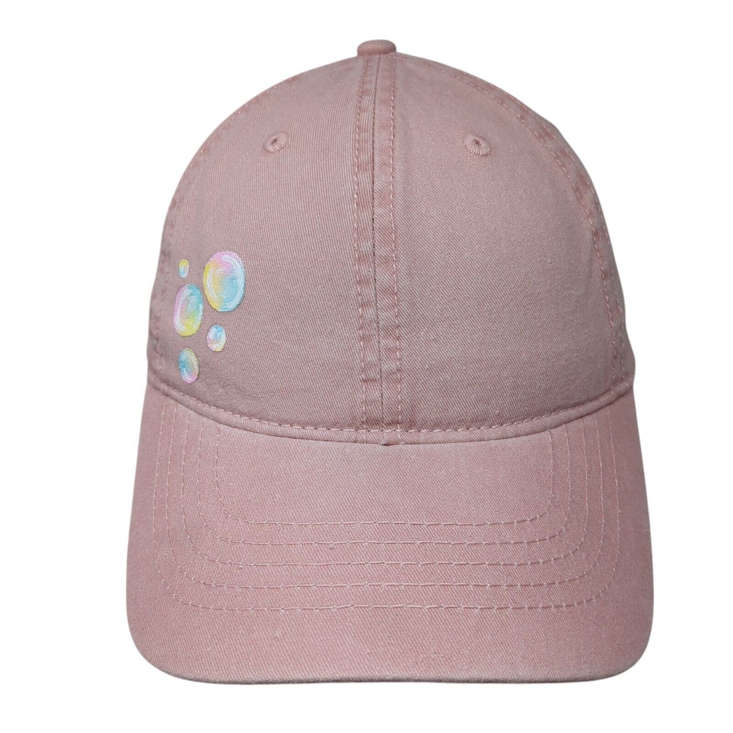 Unbranded Slideback Hat Pink One Size Adjustable Bubbles 6 Panel