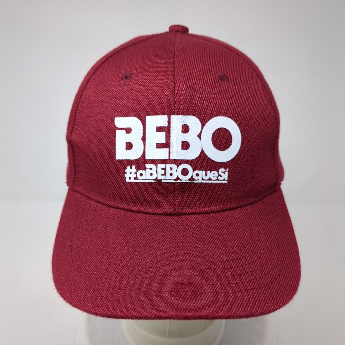 Bebo #aBEBOquesi Strapback Hat Red One Size Adjustable 6 Panel Polyester