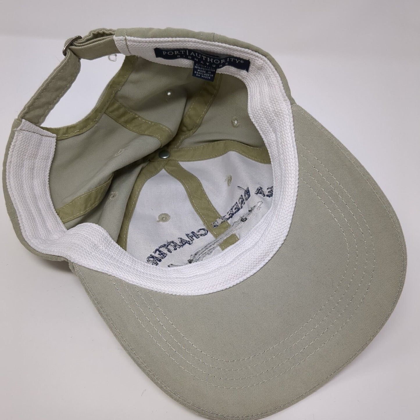 Sea Breeze Charters Ilwaco WA Slideback Hat Green One Size 6 Panel