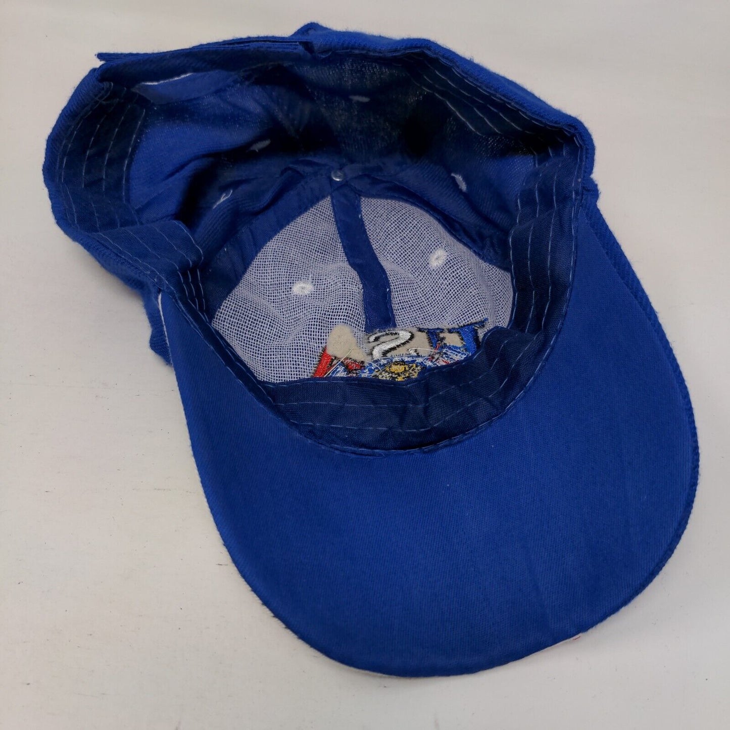 USA Strapback Hat Blue One Size Adjustable Embroidered Vent Holes