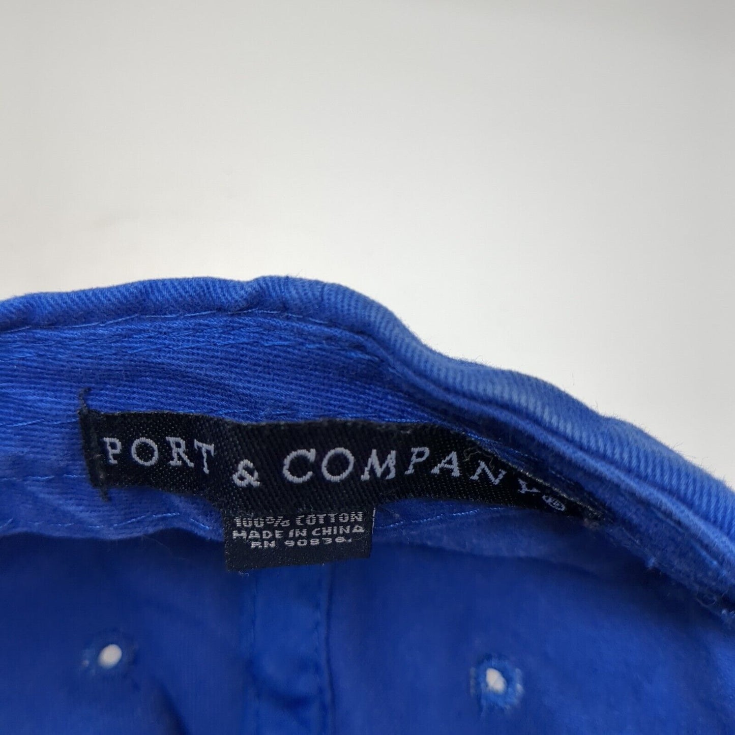 Letter C Slideback Hat Blue One Size Adjustable Embroidered Port & Company