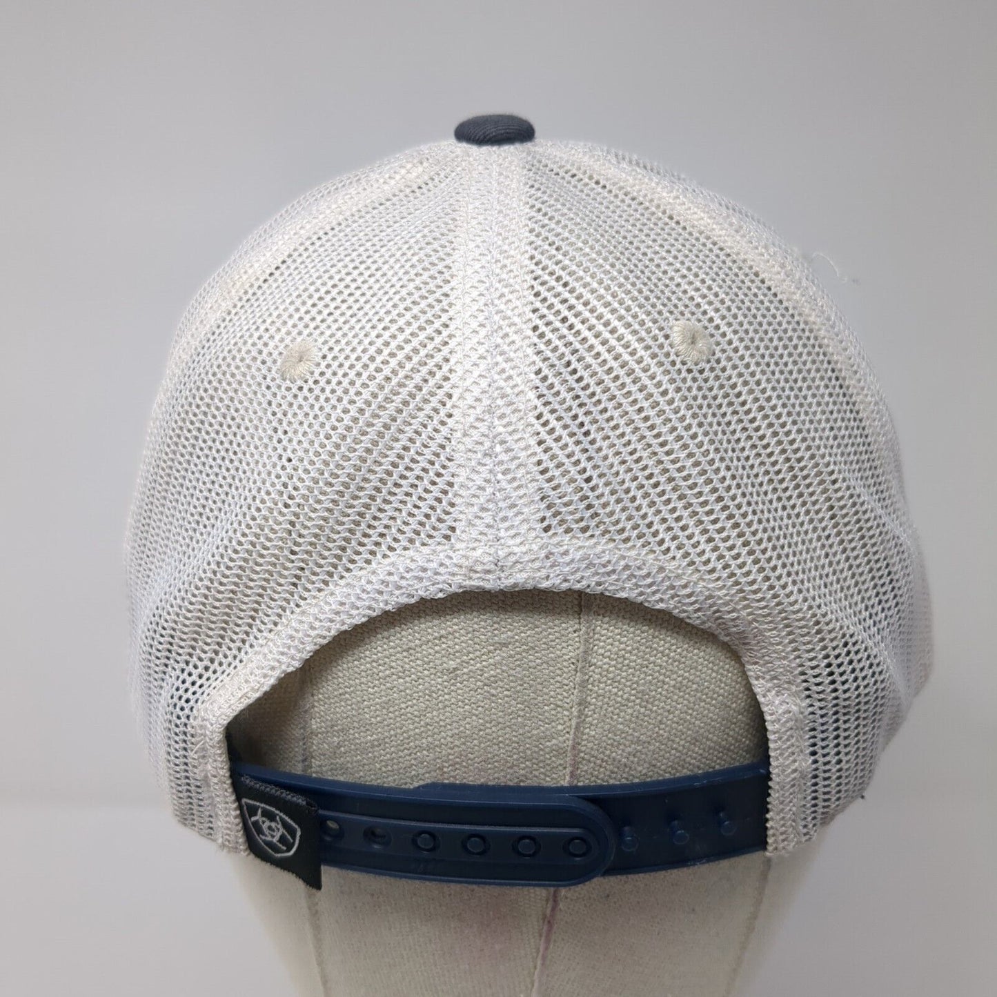 Ariat Patch Snapback Trucker Hat Blue One Size Mesh Back Adjustable