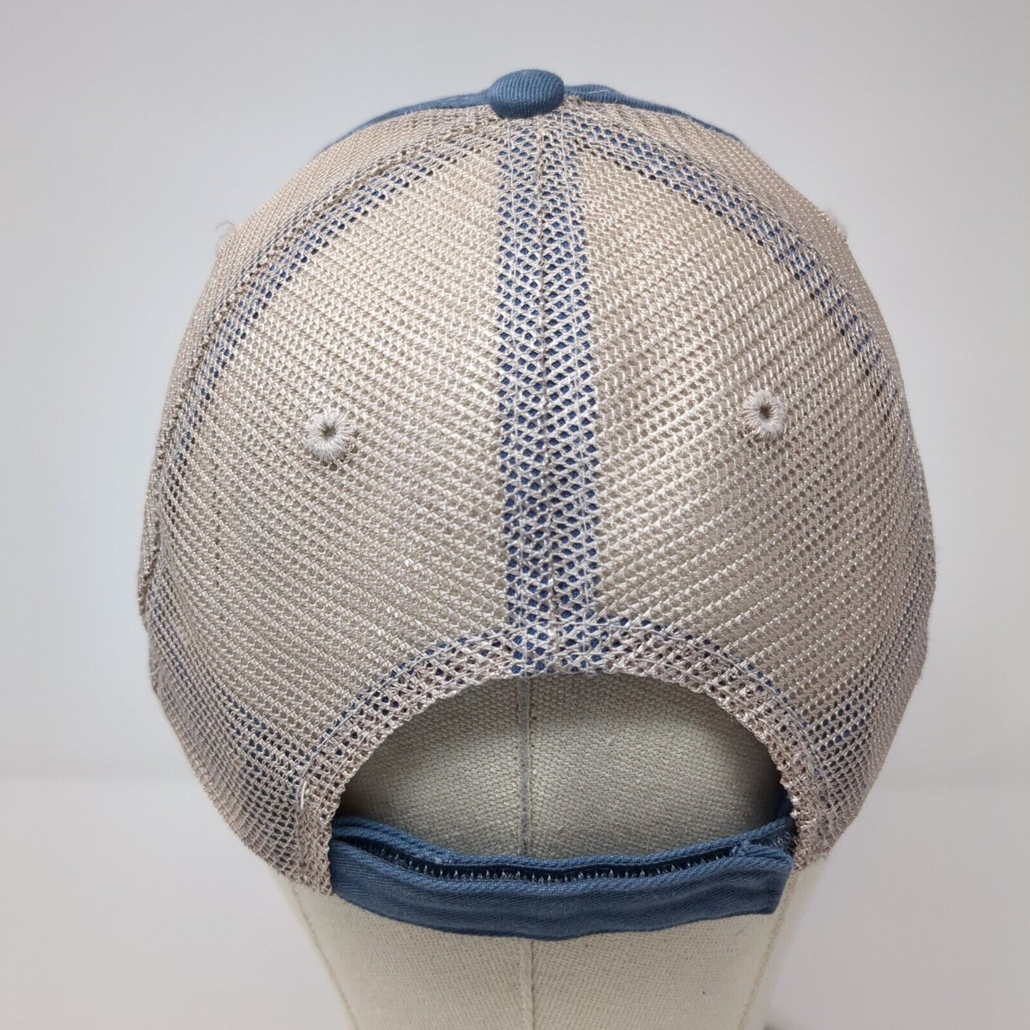 Asgrow Strapback Mesh Back Trucker Hat Blue One Size Adjustable Outdoor