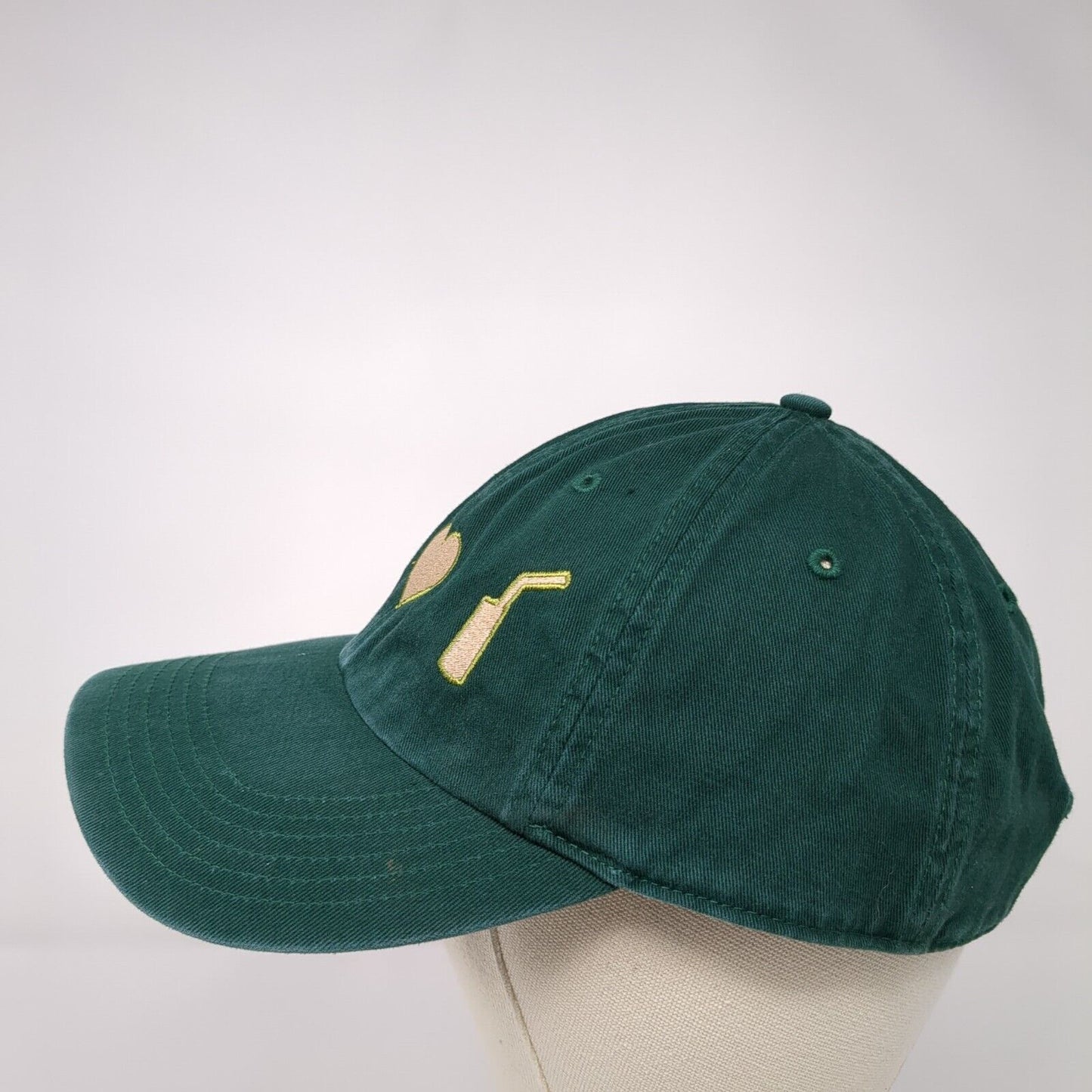 Peace Sign Heart Slideback Hat Green M/L Solid Embroidered Richardson
