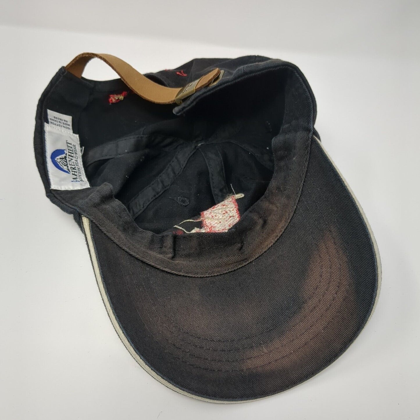 Greenwood's Ski-Haus Slideback Hat Black One Size Embroidered Fahrenheit