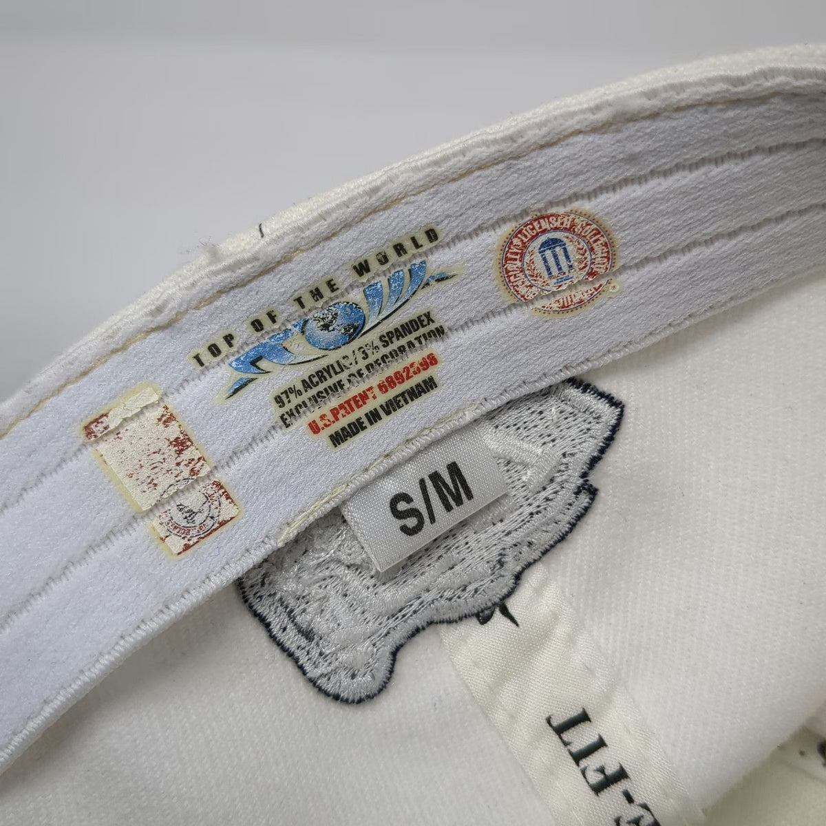 BYU Cougars NCAA Top of the World White M Baseball Cap Stretch Fit One-Fit Hat