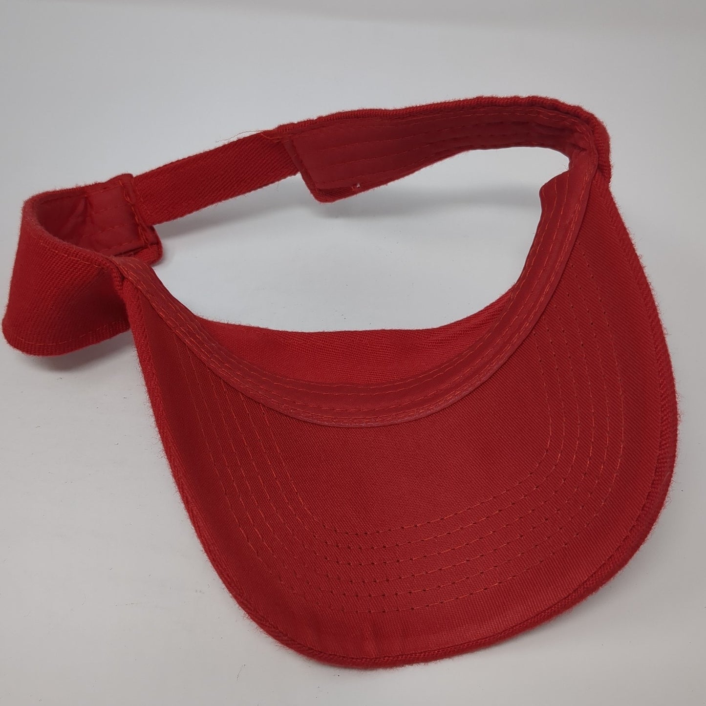 Unbranded Strapback Visor Hat Red One Size Adjustable Solid Blank Outdoor
