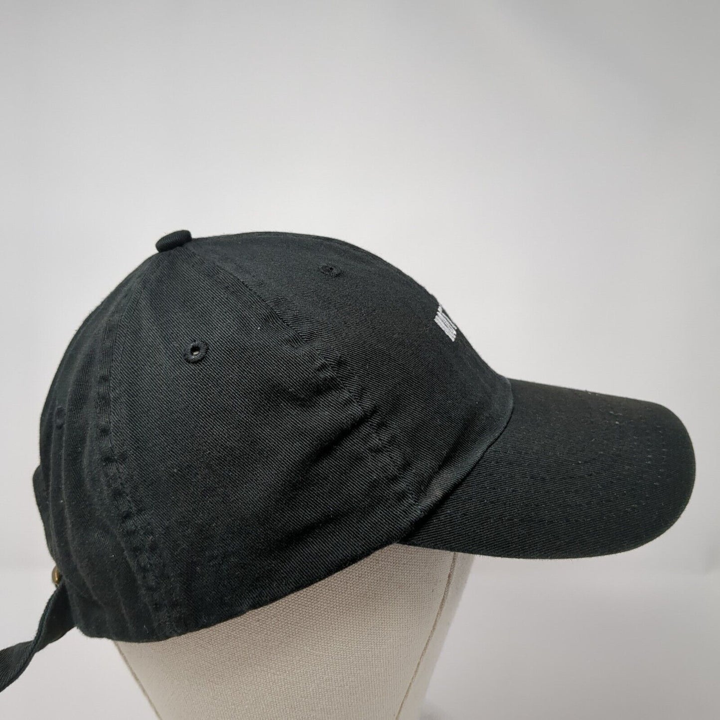 Not Alone YC Slideback Hat Black One Size Adjustable Embroidered 6 Panel Cotton