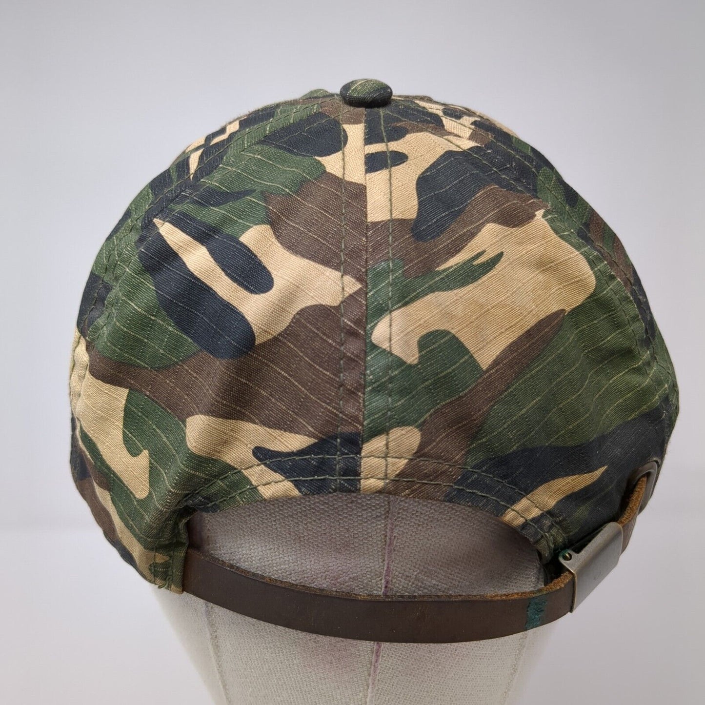Brxtn Mfg Co Patch Slideback Hat Camouflage One Size Leather Strap
