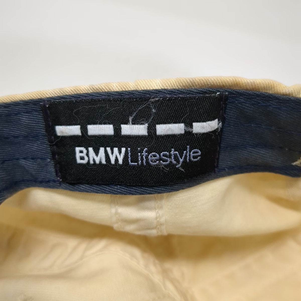 BMW Baseball Cap Beige One Size Slideback Curved Brim Embroidered Logo Hat