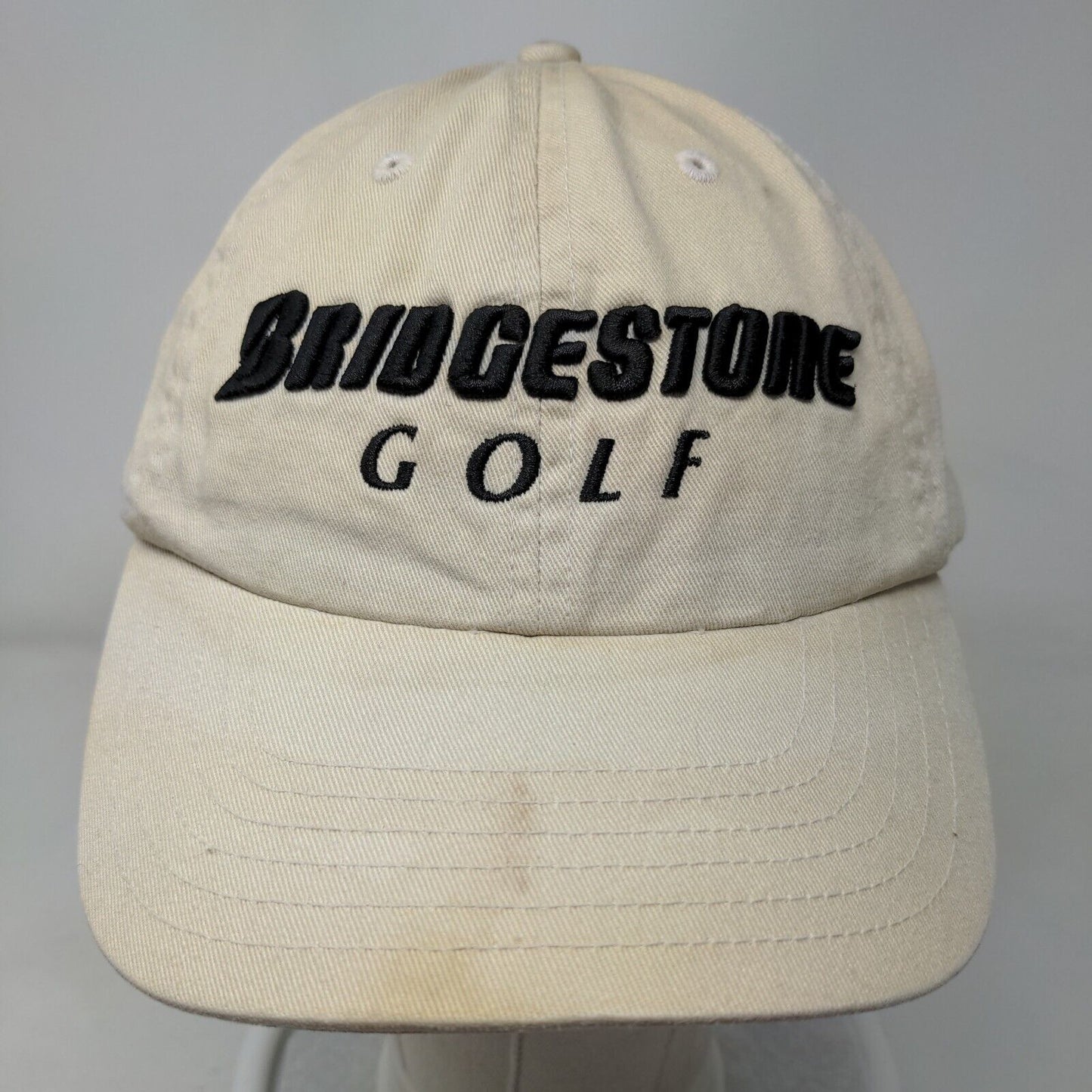 Bridgestone Golf Slideback Hat Tan One Size Adjustable Embroidered New Era