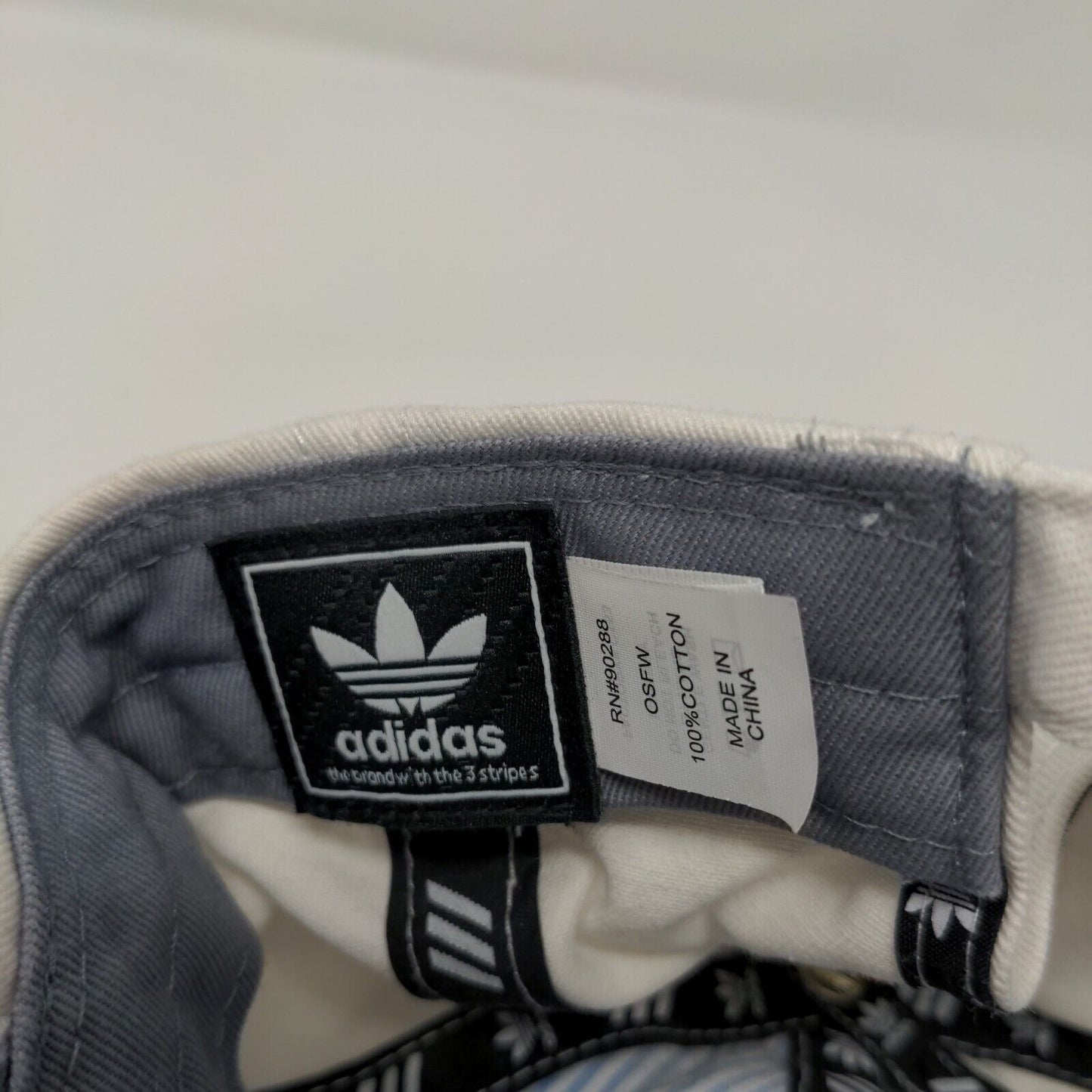 Adidas Women's Slideback Hat White OSFW Embroidered Trefoil 6 Panel