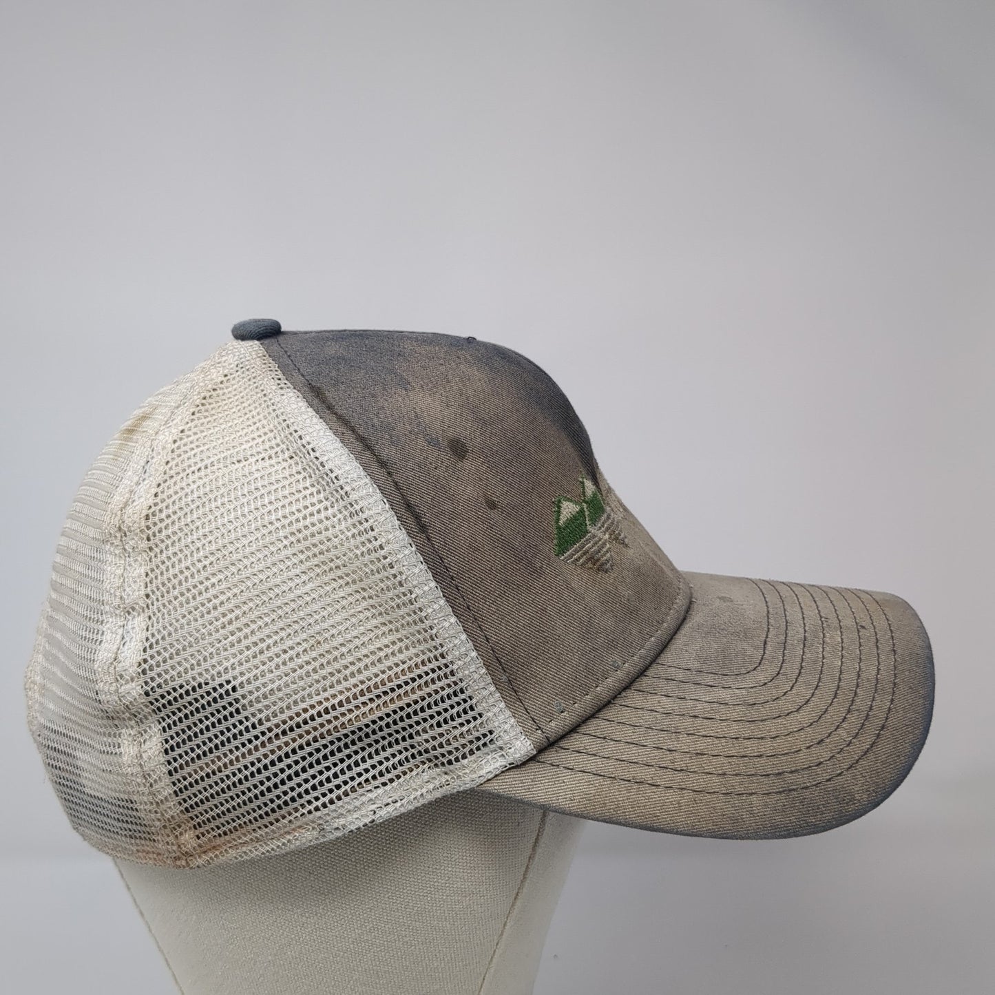 Mountain West Bank Snapback Mesh Back Trucker Hat Blue Adjustable New Era