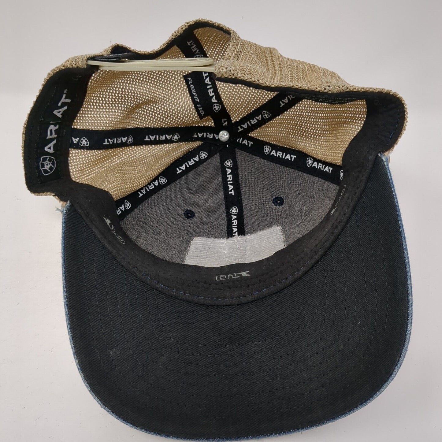 Ariat Patch Snapback Rope Trucker Hat Multi One Size Mesh Back Denim