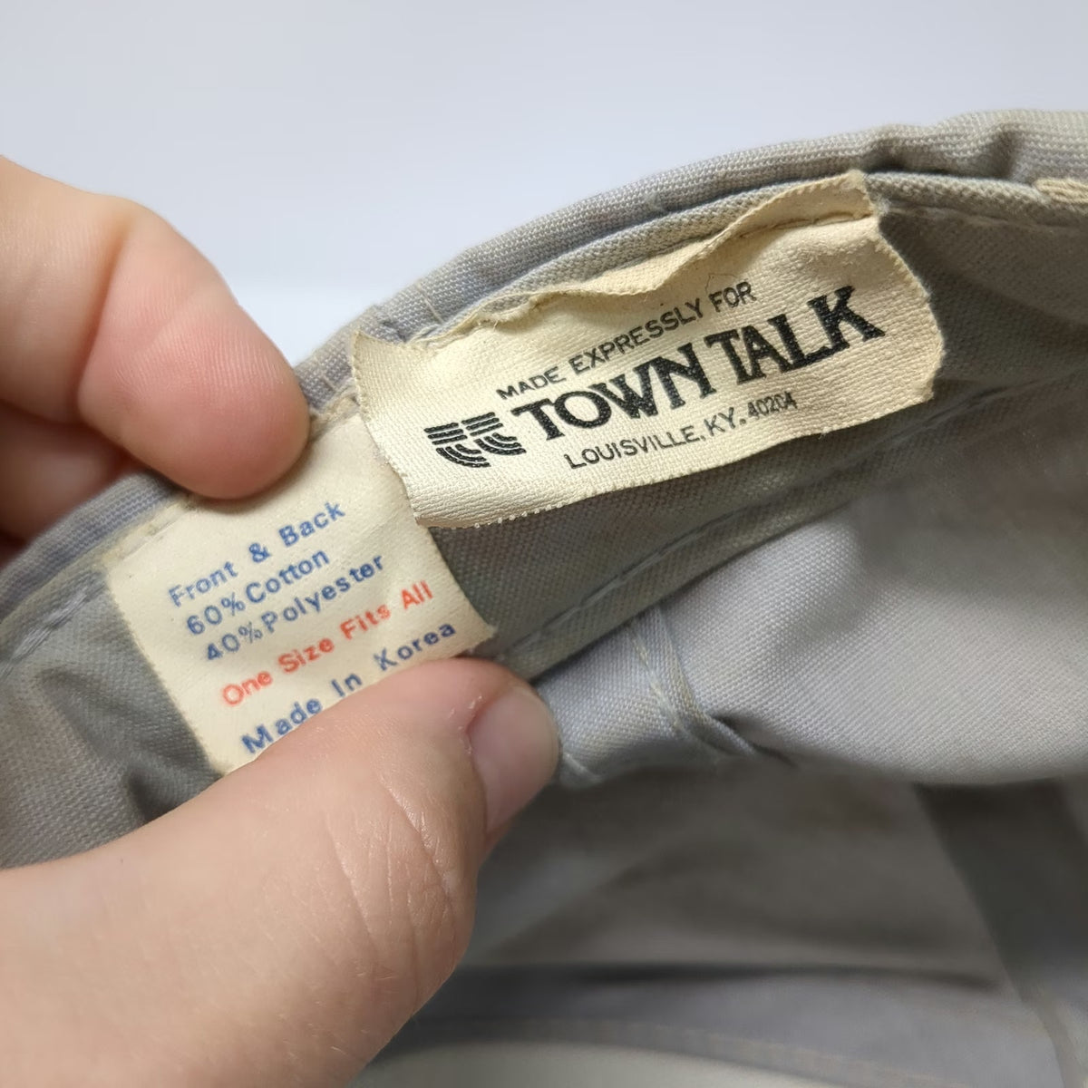 Town Talk 5 Panel Gray Hat One Size Snapback Rope Green Underbrim Cedar Links