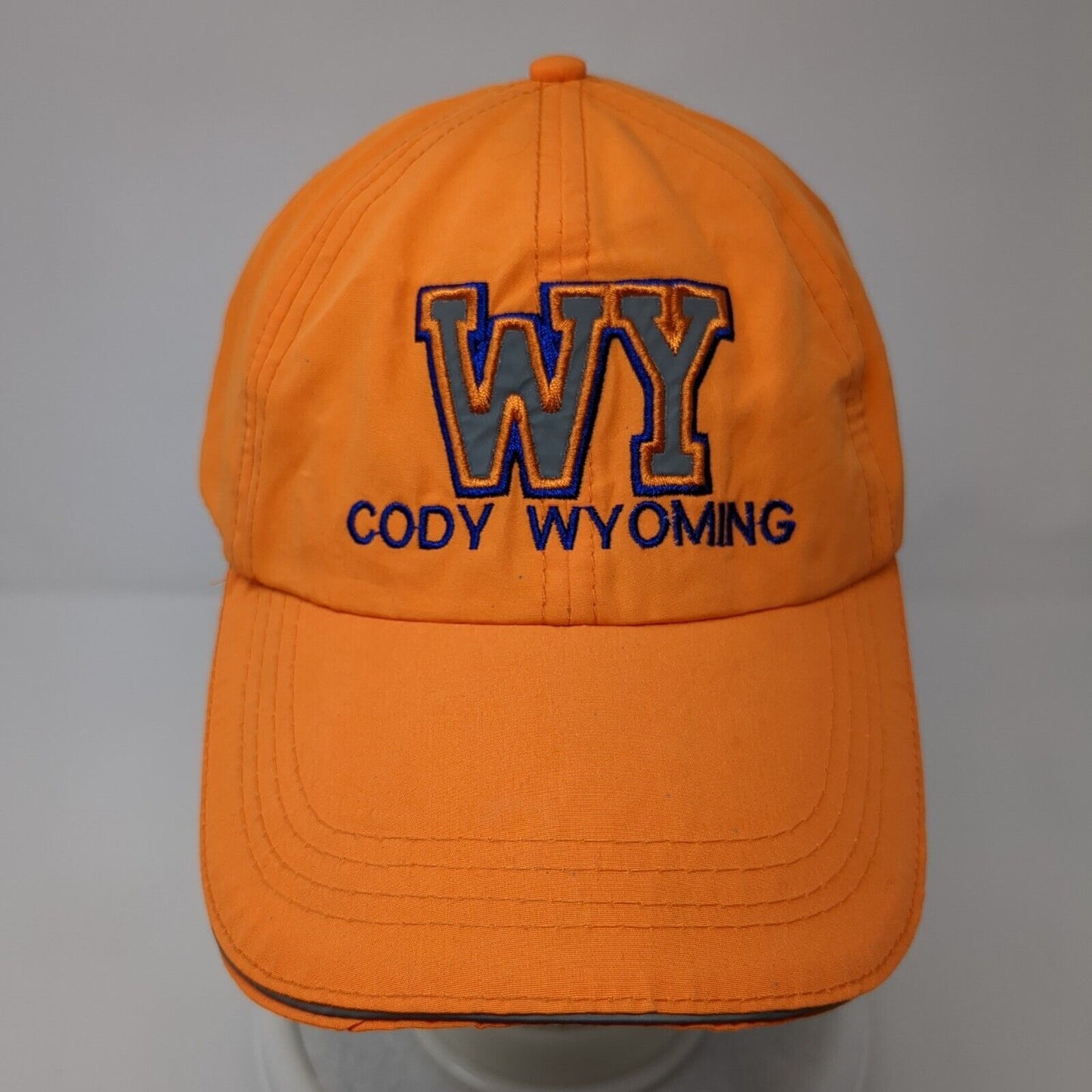 Cody Wyoming Slideback Hat Orange One Size Embroidered Jacobson Hat