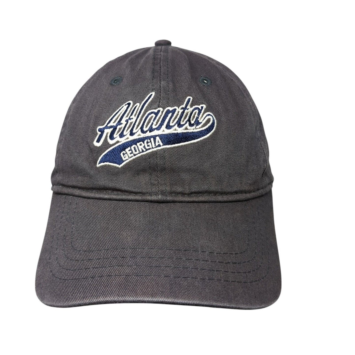 Atlanta Georgia Slideback Hat Gray One Size Adjustable Embroidered The Game