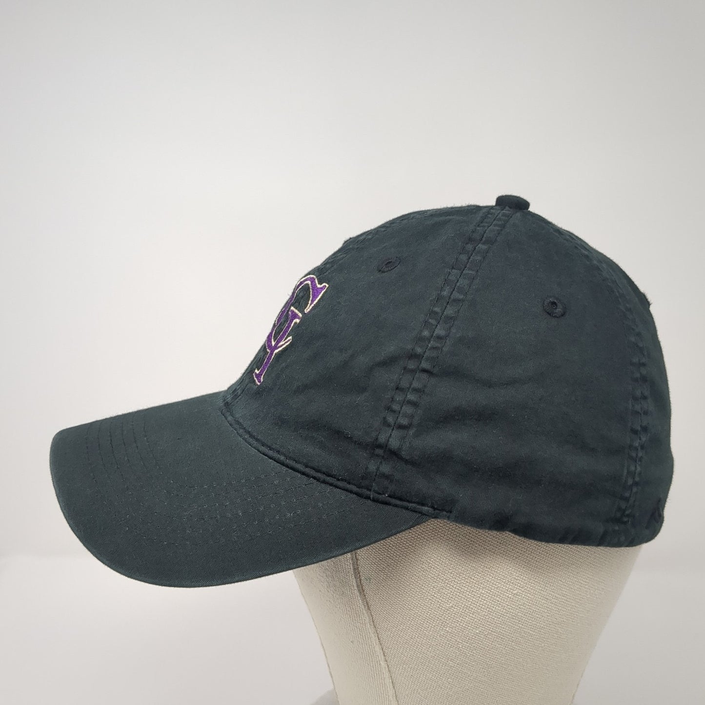 CI Soccer Fitted Baseball Cap Black XL Lightweight Pacific Headwear Vintage
