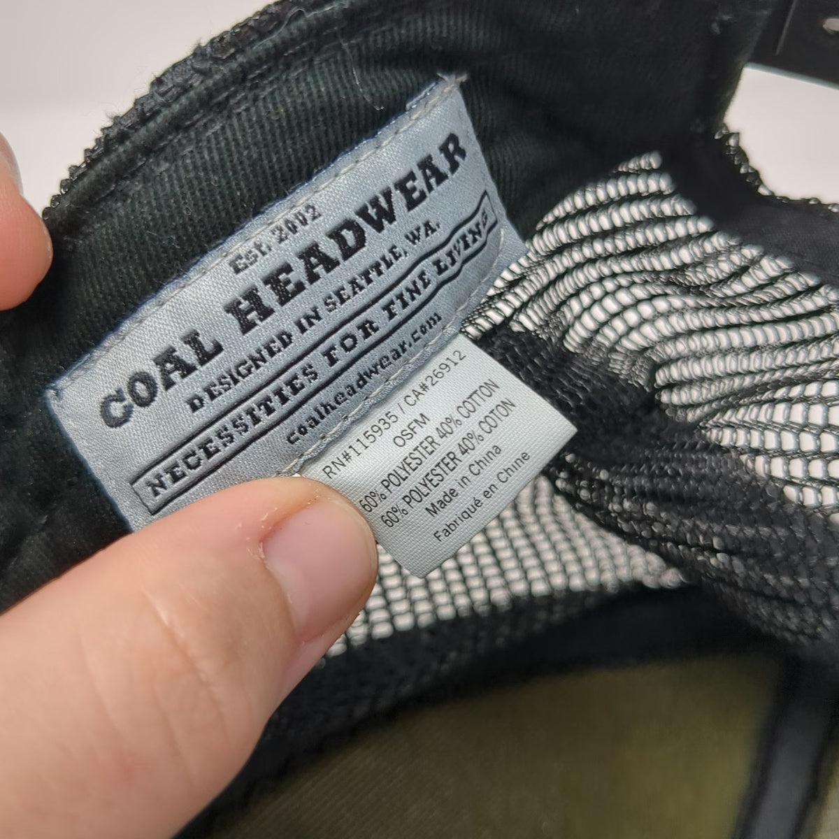Coal Trucker Hat Black One Size Mesh Back Snapback Flat Brim SPT Star Adjustable