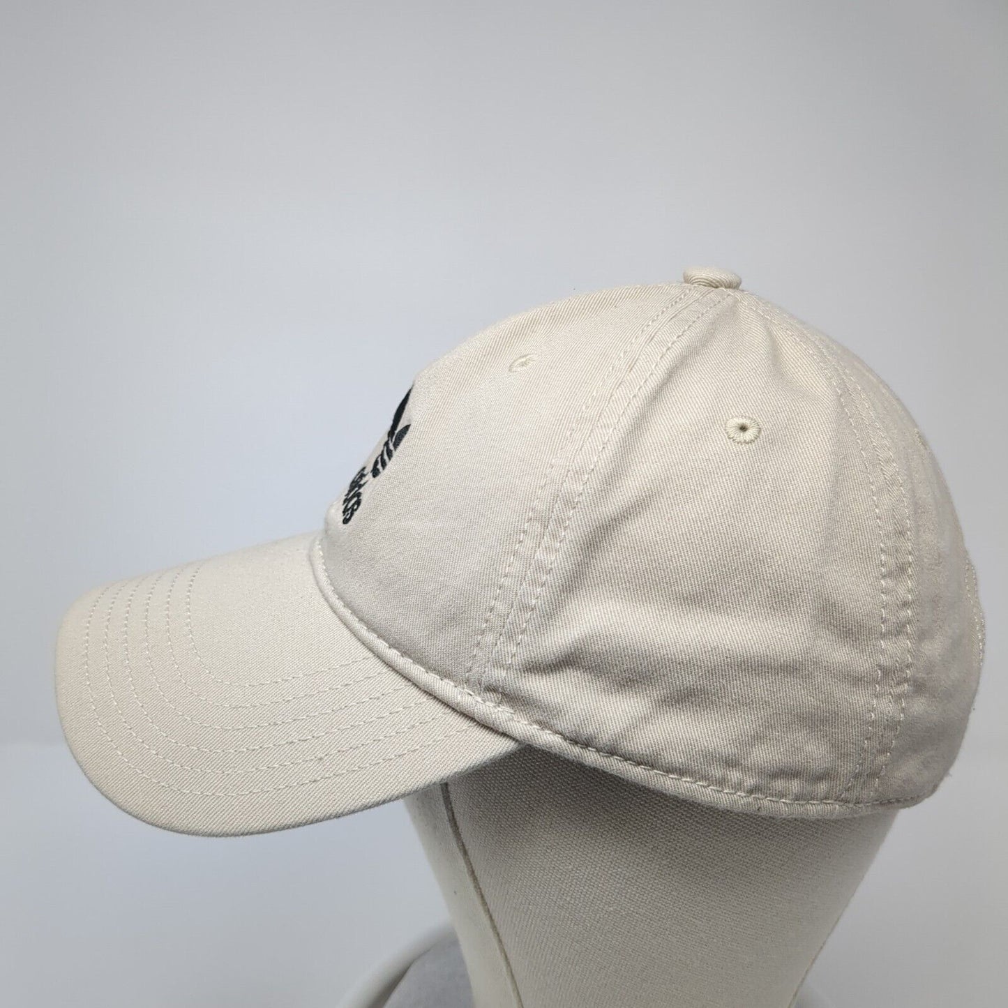 Adidas Trefoil Slideback Hat Tan One Size Adjustable Embroidered Logo