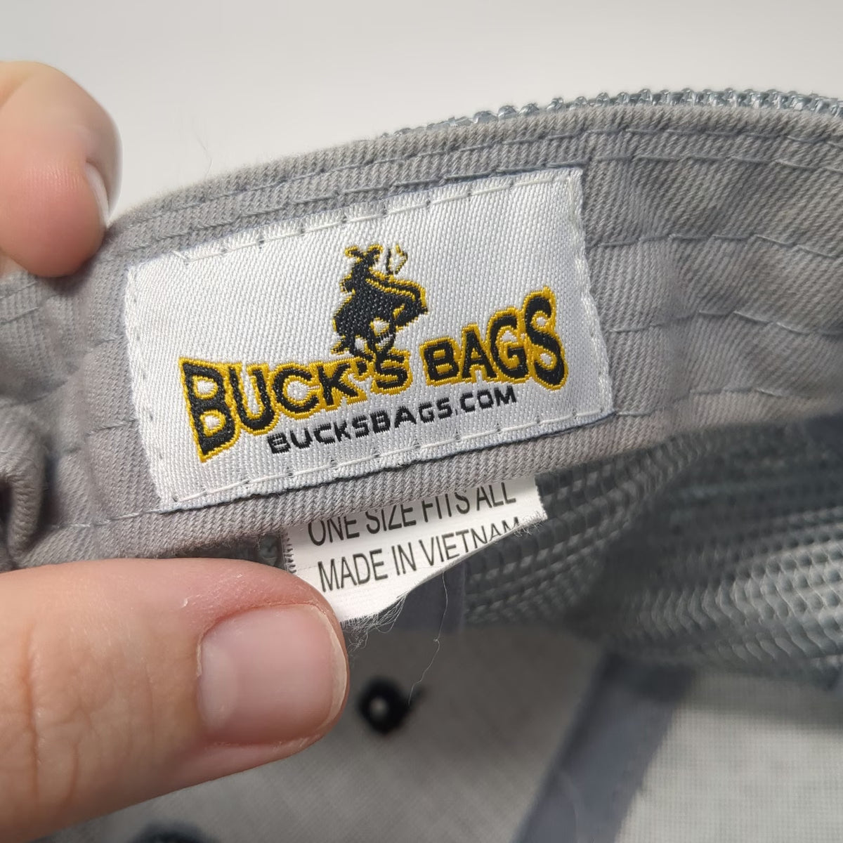 Buck's Bags Baseball Cap Gray Black Silver One Size Western Trailers Truck Hat