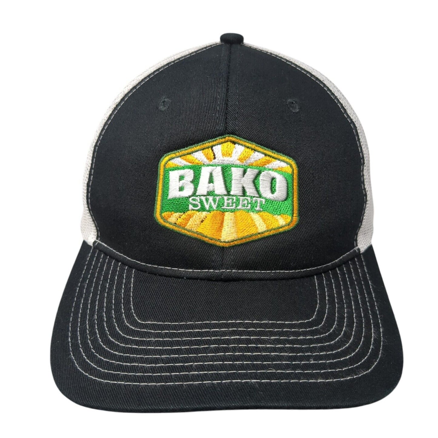 BAKO Sweet Snapback Trucker Hat Black One Size Adjustable Mesh Port Authority