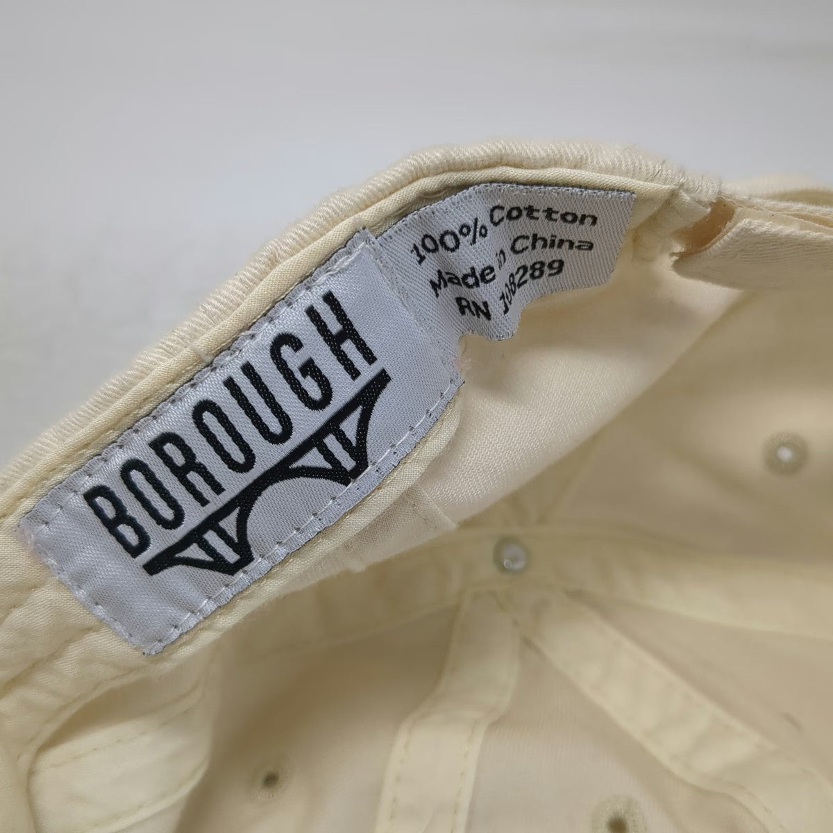 BOROUGH Baseball Cap Beige One Size Clauss Orthodontics Strapback Cotton Hat