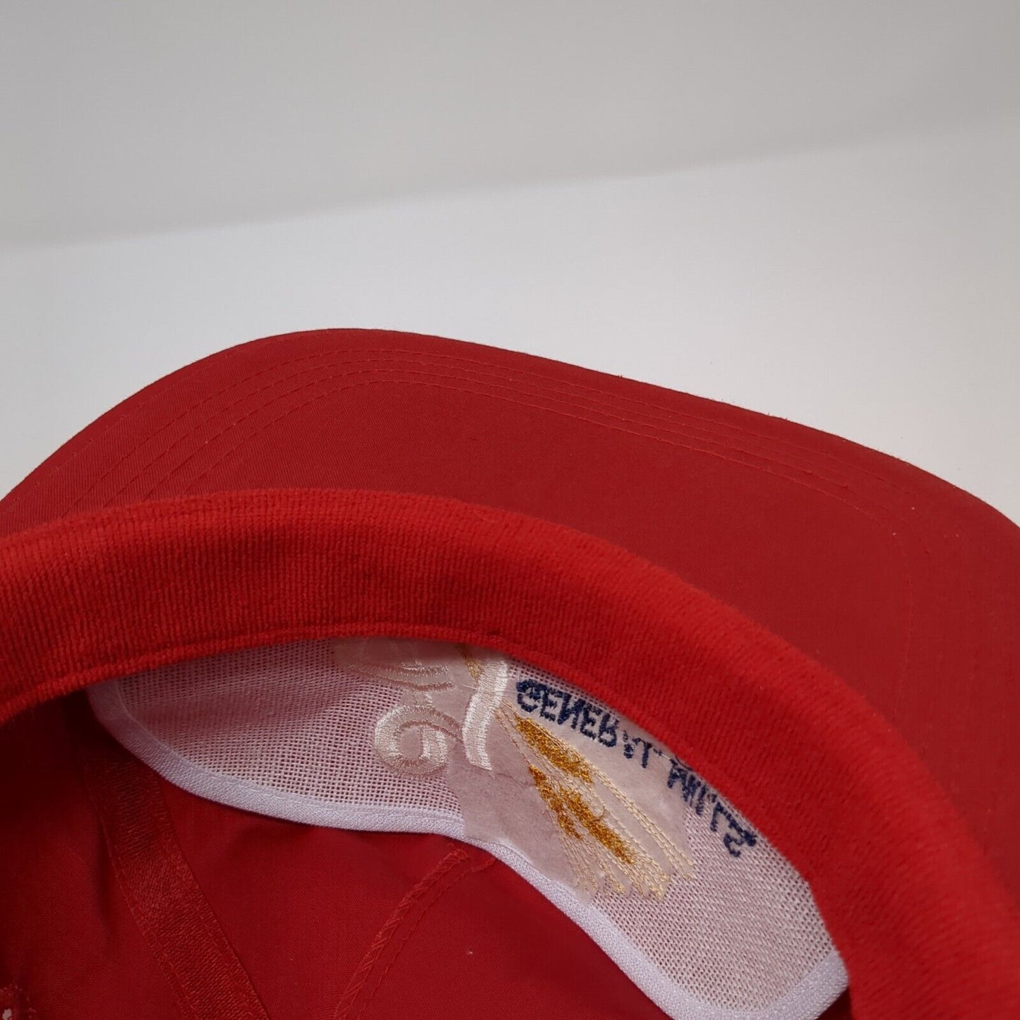 General Mills Inc. Slideback Rope Hat Red One Size Solid Leather Strap